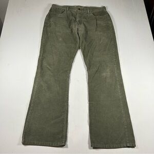 Levis 527 Bootcut Jeans Mens 36x34 Olive Green Corduroy Low Bootcut Y2k Vintage